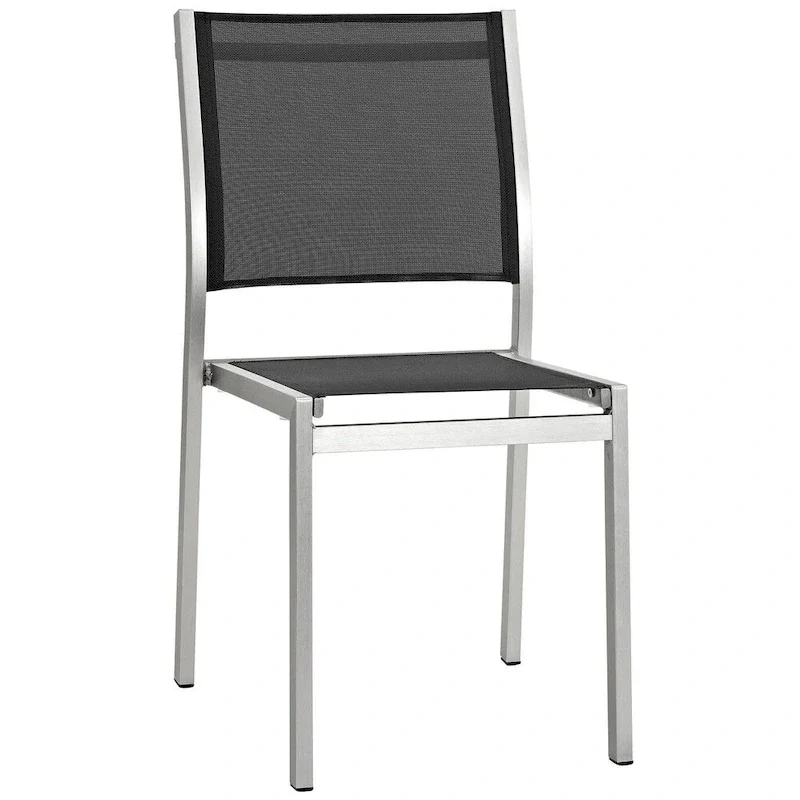 Modway Shore Aluminum Mesh Outdoor Patio Dining Accent Side Chair