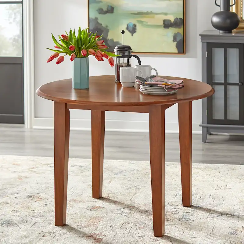 Simple Living Rollo Solid Wood Drop Leaf Dining Table