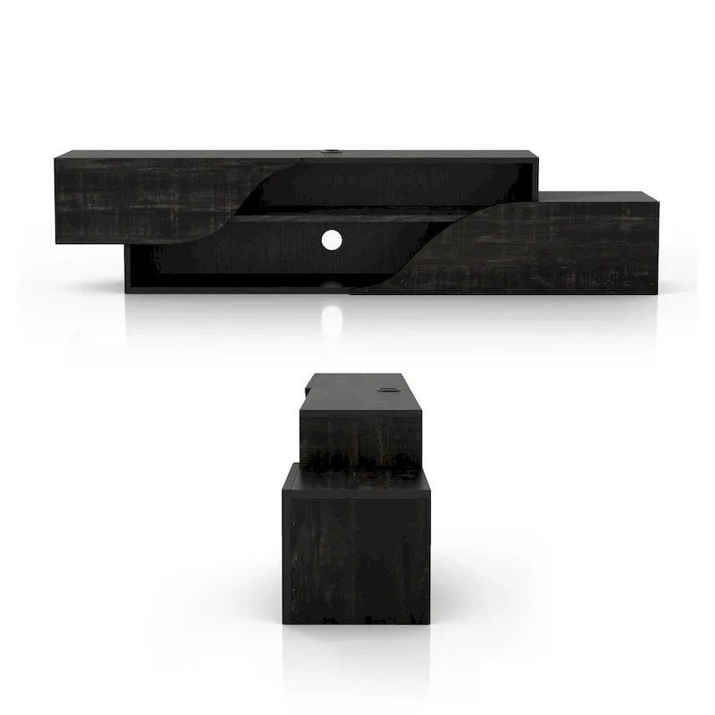 DH BASIC Transitional 59-inch 2-Shelf Floating TV Stand by Denhour