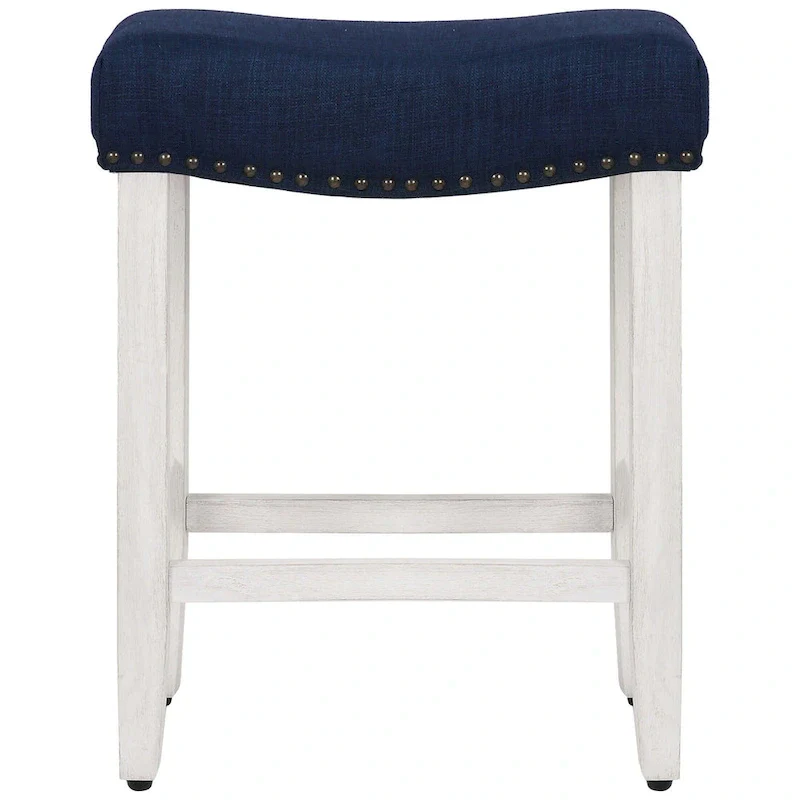 Jameson Upholstered Polyester Antique White 24 Inch Counter Stool