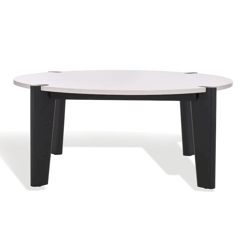 SAFAVIEH Couture Sarma Marble Top Round Coffee Table - 40 In. W x 40 In. D x 16 In. H - 40W x 40D x 16H