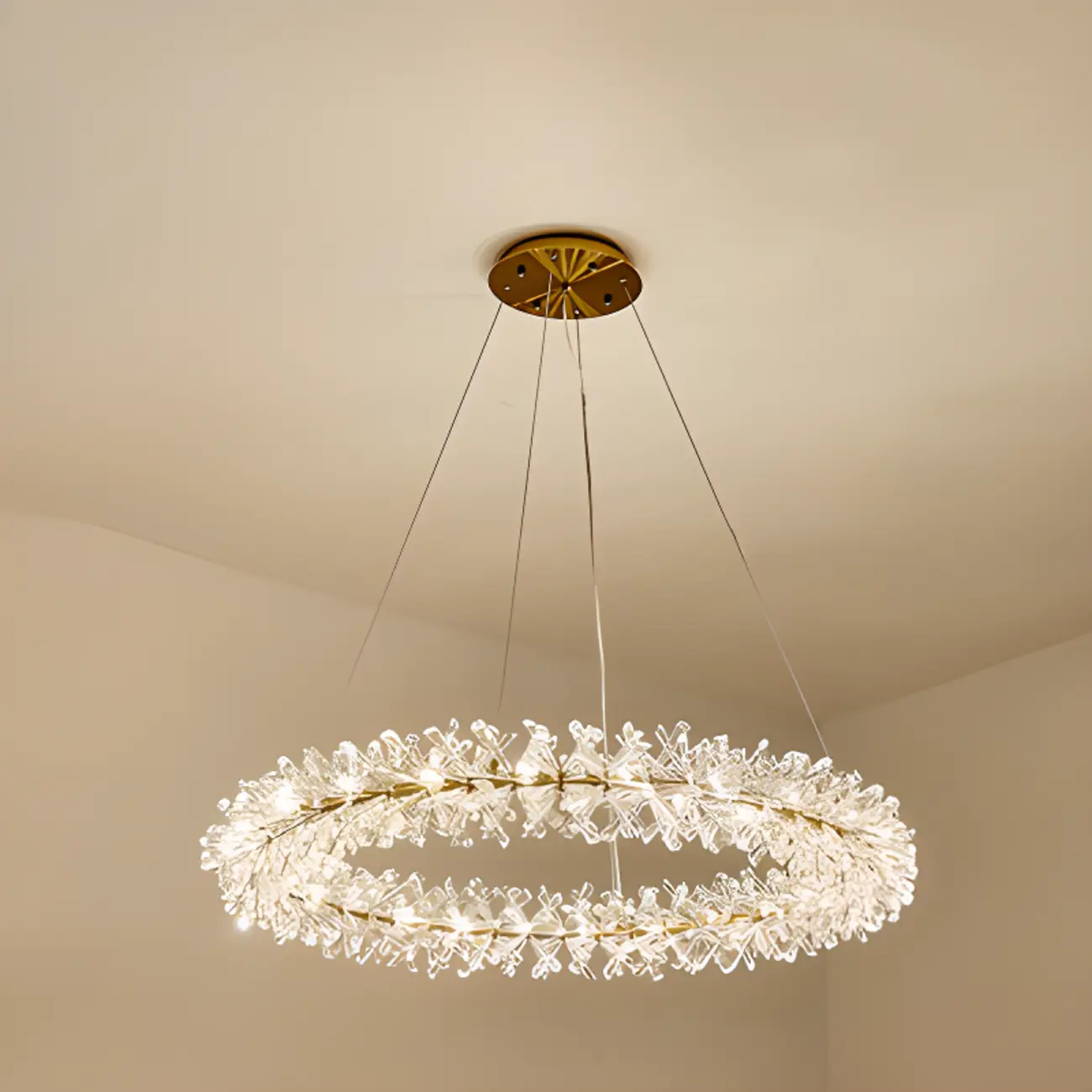 Modern Gold Crystal Garland Ambient Chandeliers