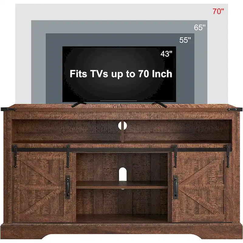 Farmhouse Wood TV Stand, Highboy Entertainment Center, Media Console
