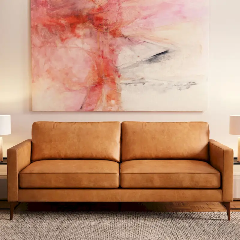 Mateo 82.5  Sofa - Full Grain Genuine Italian Leather