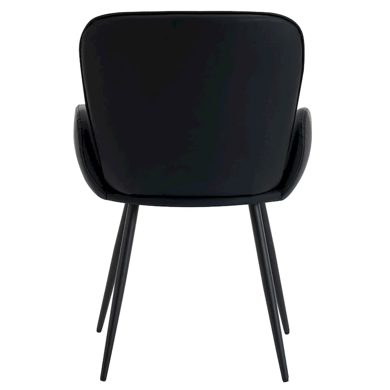 Set of 4 Cat-Scratch Resistant Dining Chairs with Gold Metal Legs