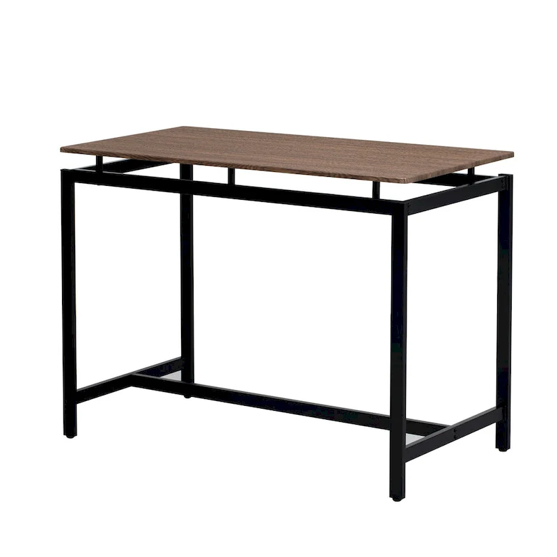 5-Piece Industrial Bar Table Set with Rectangular Table & 4 Chairs