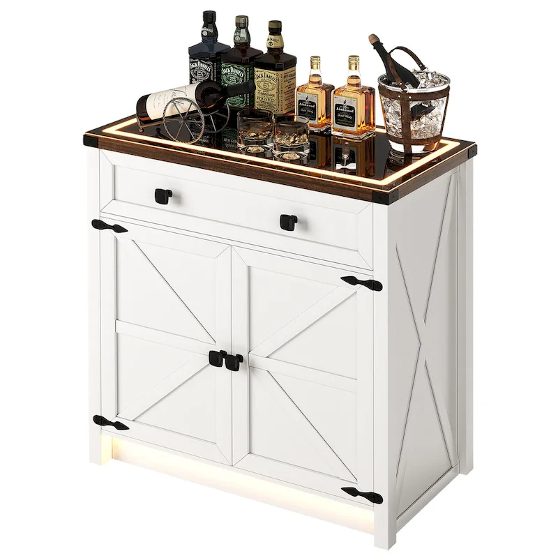 31.5 Wide Sideboard With Led Light - N/A