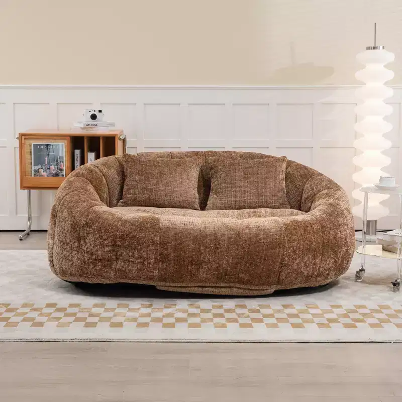 MAYEERTY Bean Bag Sofa Coffee Chenille High Back for Indoor Outdoor Use
