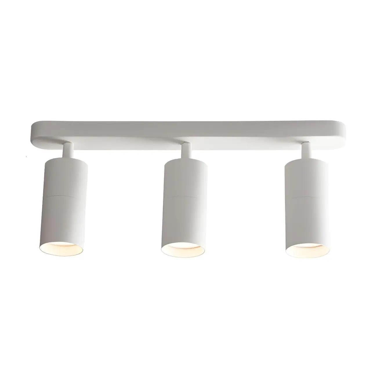 Mini Simple Cylinder Metal Semi Flush Mount Track Light