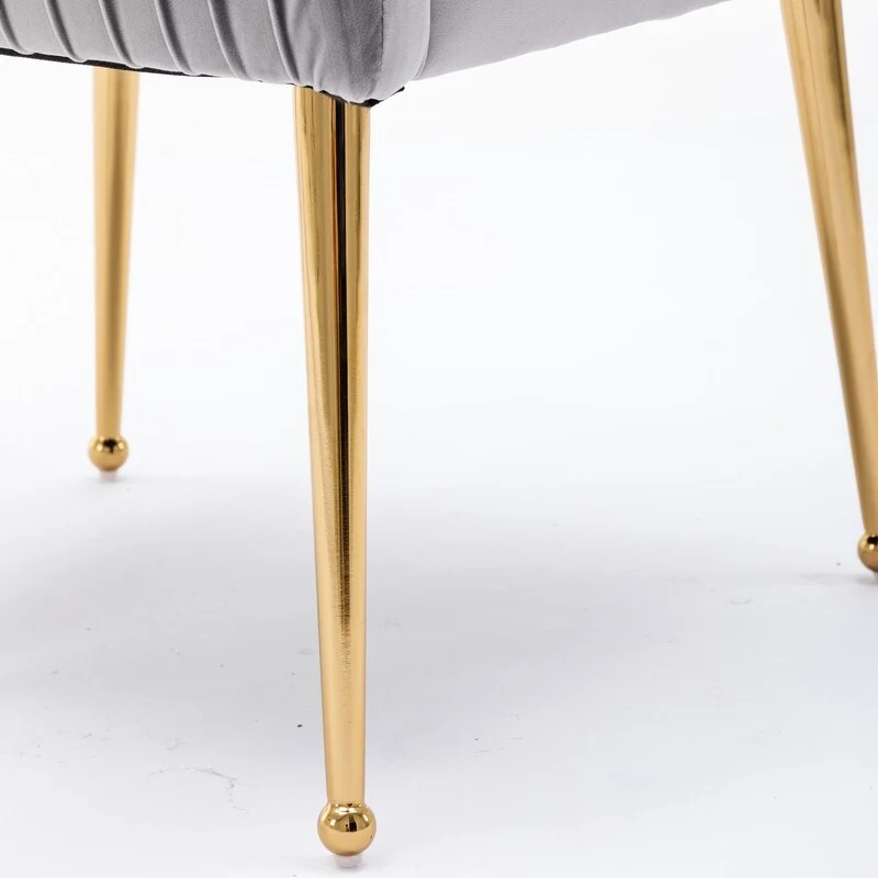 Mid Century Velvet Accent Dining Chair Set of 2 with Rear Handle