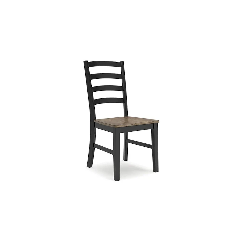 Wildenauer Brown/Black Dining Chair - 19 W x 23.25 D x 39 H