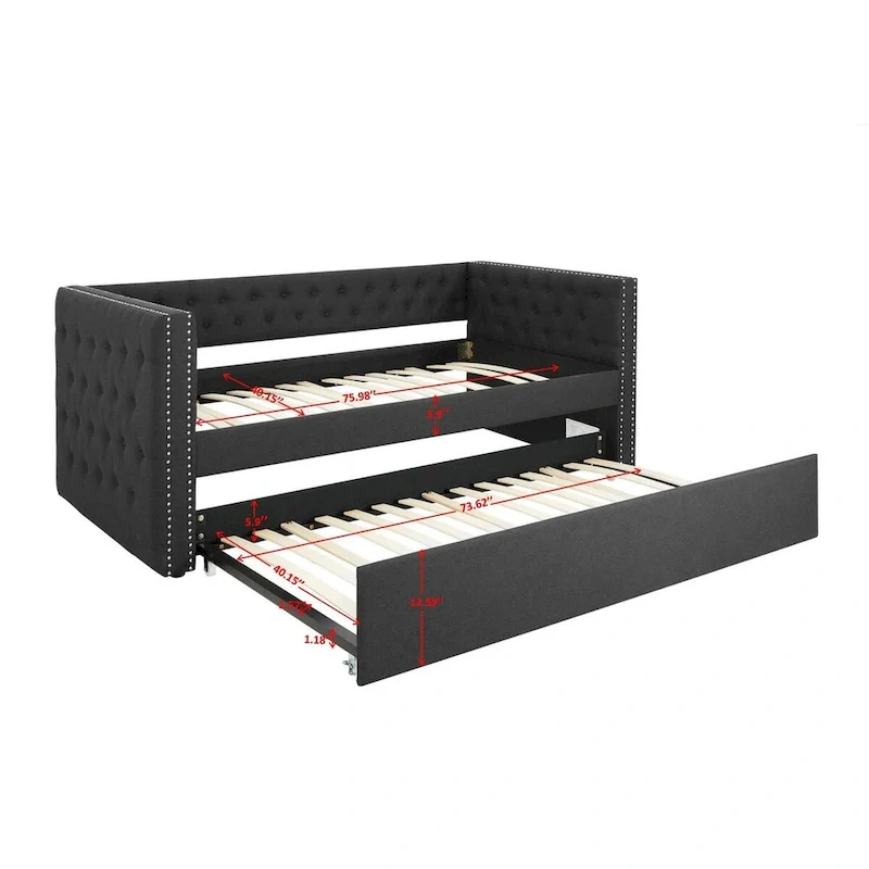 Upholstered Daybed With Drawers