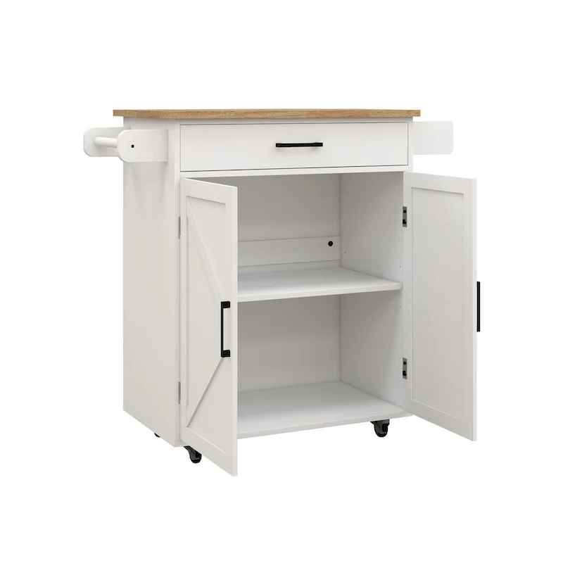 Kitchen island rolling trolley cart