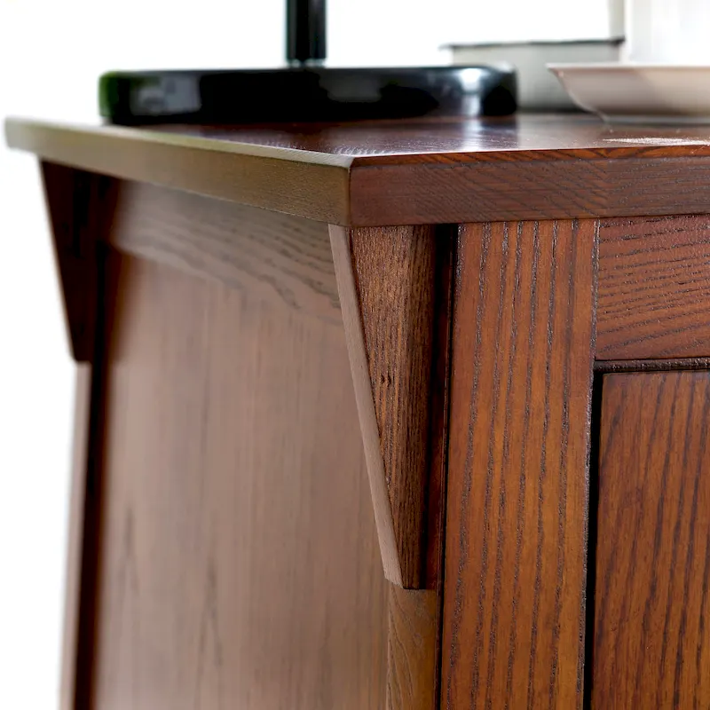 Traditional Solid Wood Mission Cabinet End Table