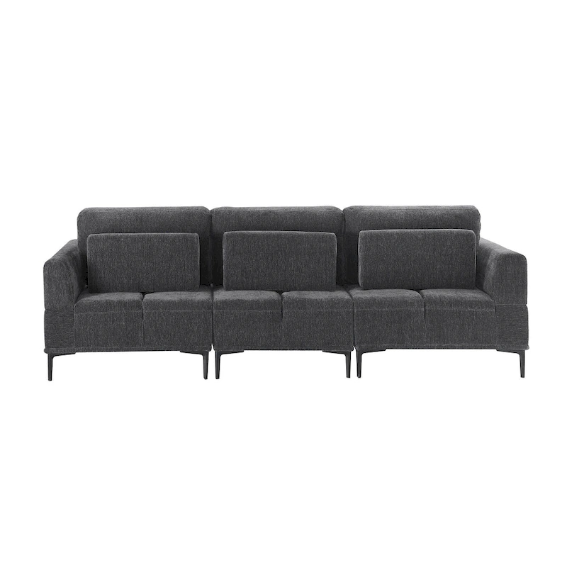Dinardi 100.7in Widest Upholstered Sofa With Sliding Backrest
