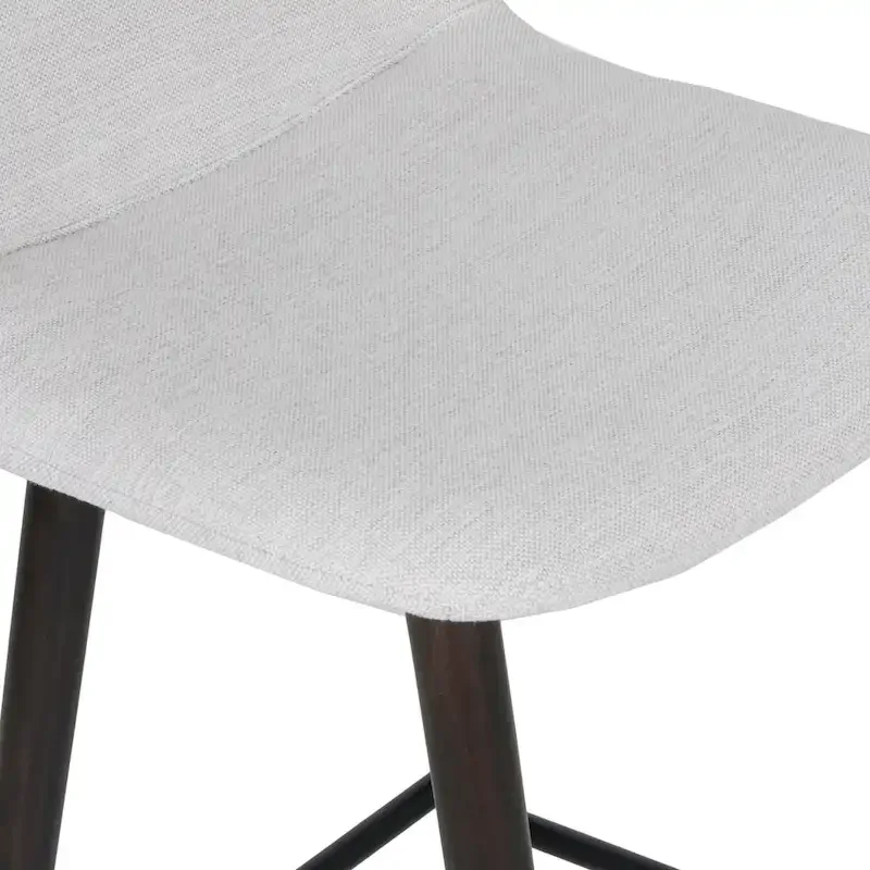 Upholstered Solid Wood Counter Stool With Footrest by