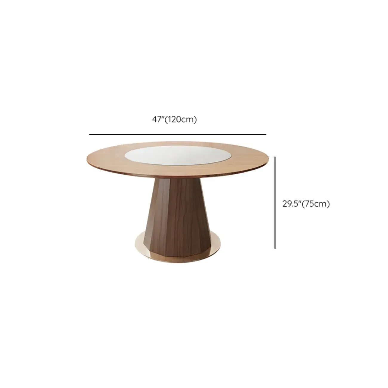 Modern Wood Round Dining Table
