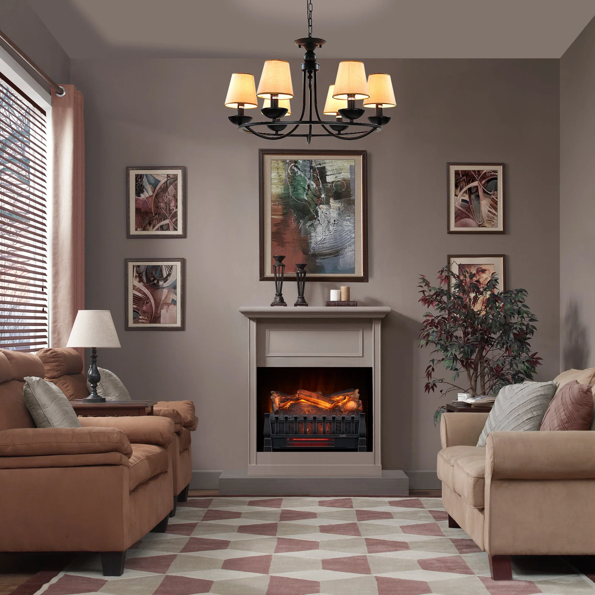 duraflame? Electric Infrared Log Set with Remote Control