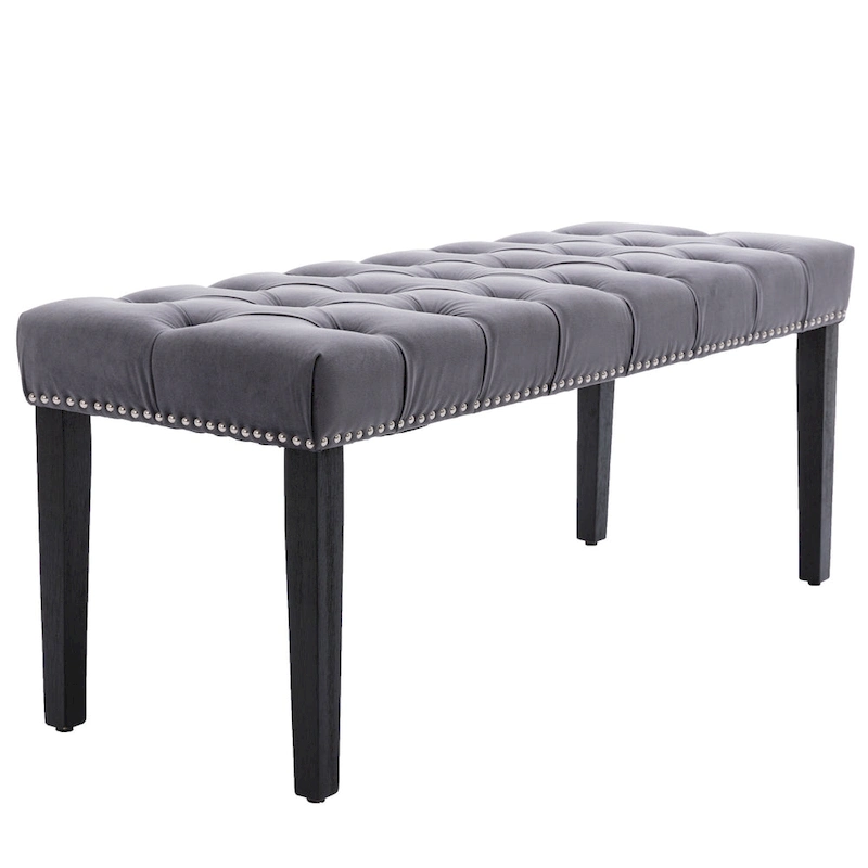 Upholstered Tufted Bench Ottoman Accent Bench