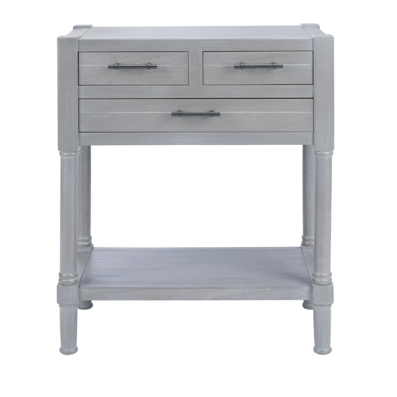 SAFAVIEH Philomene Distressed White 3-Drawer Console Table - 23.5 W x 13 L x 29.5 H - 24Wx13Dx30H