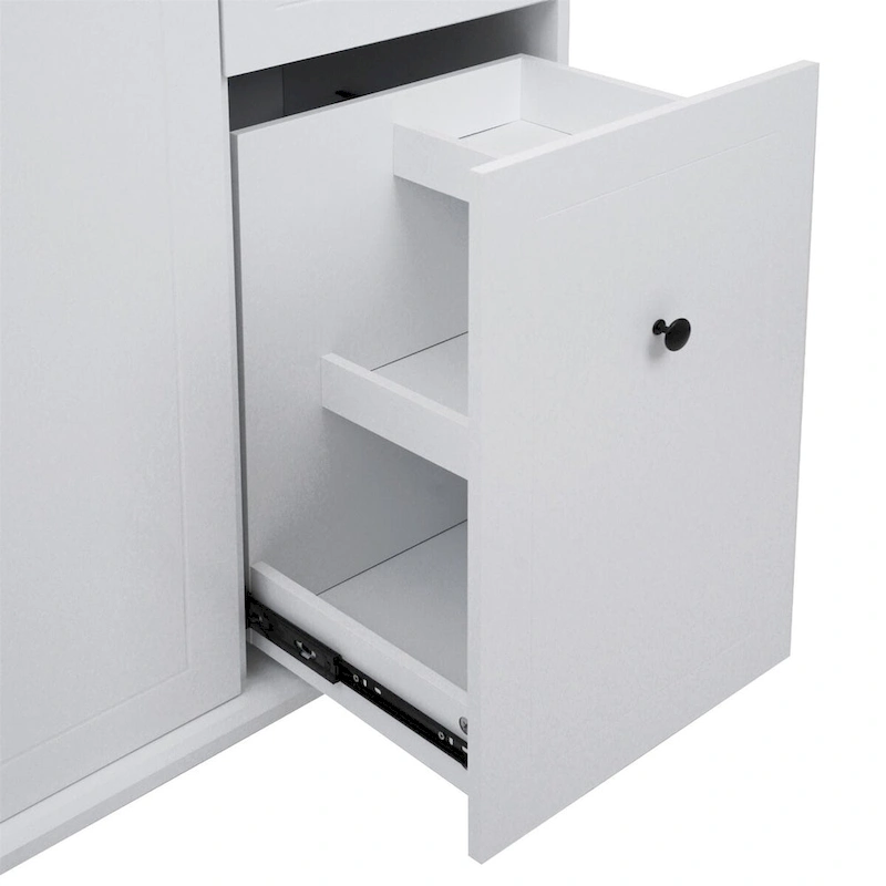 Merax 53.9 Width Rolling Kitchen Cart on Wheels with Drop Leaf