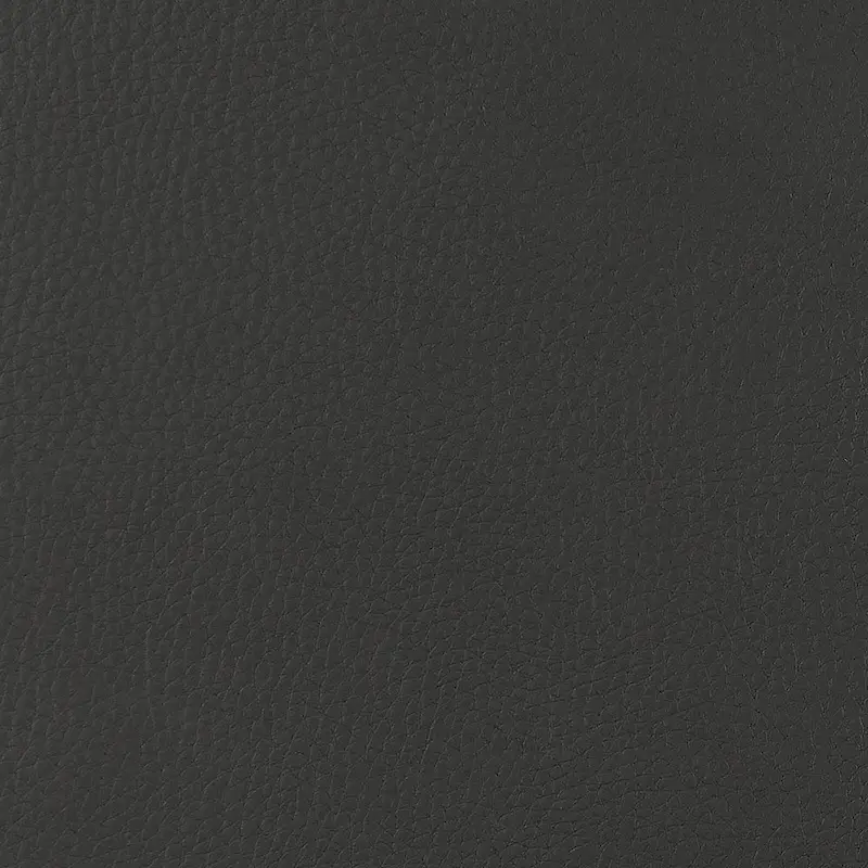 Round Leatherette Upholstered Ottoman