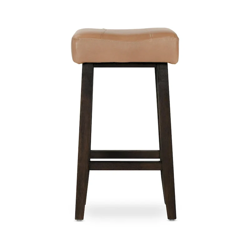 Butterscotch and Dark Brown Backless Counter Stool