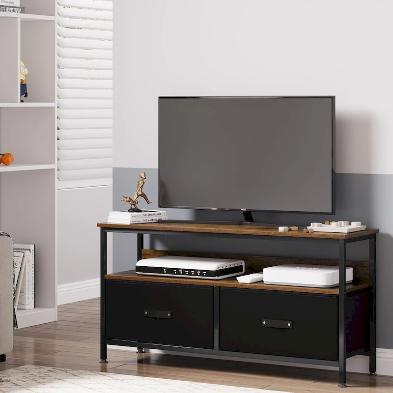 Entertainment Center with Storage TV Stand for Bedroom