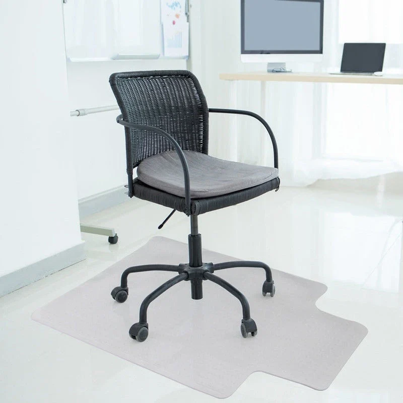 Transparent / Black PVC Floor Chair Mat, Single-Person, 120×90cm