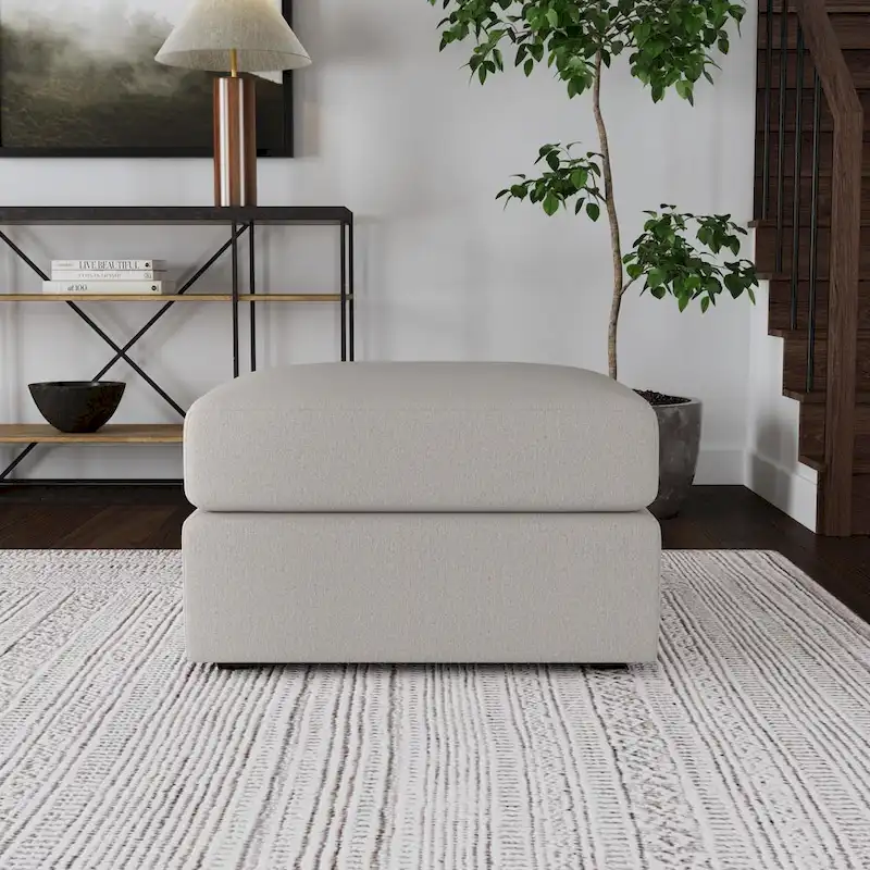 Flexsteel Fabric Ottoman in Light Tan