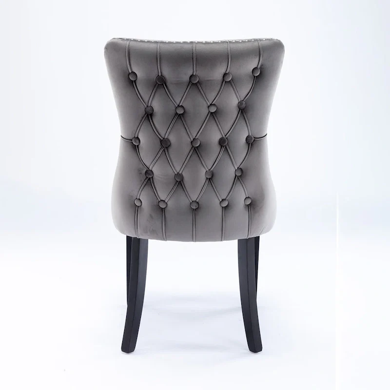 A&A Furniture Upholstered Wing-Back Dining Chair
