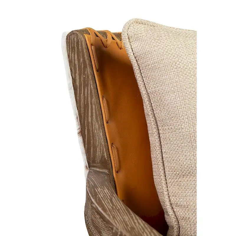 Butterscotch Leather Cane Back Arm Chair