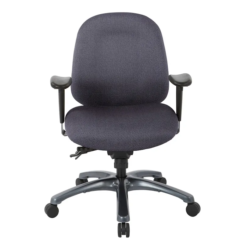 Multi-Function Mid-Office Chair with Seat Slider and Titanium Finish Base