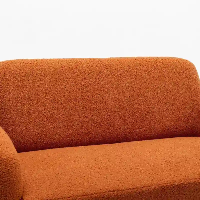 SEYNAR Mid-Century Modern Boucle 51 Solid Wood Curved Sofa