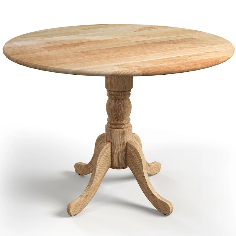 Costway Rustic Dining Table Wooden Dining Table with Round Tabletop & - See Details