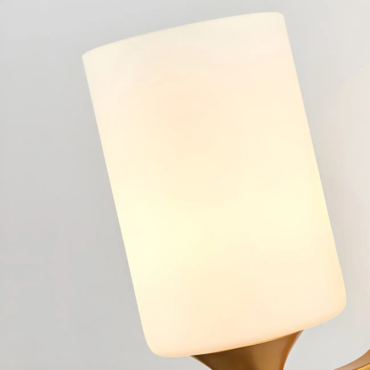 Gold Modern Cylinder Glass Shade Bathroom Vanity Light