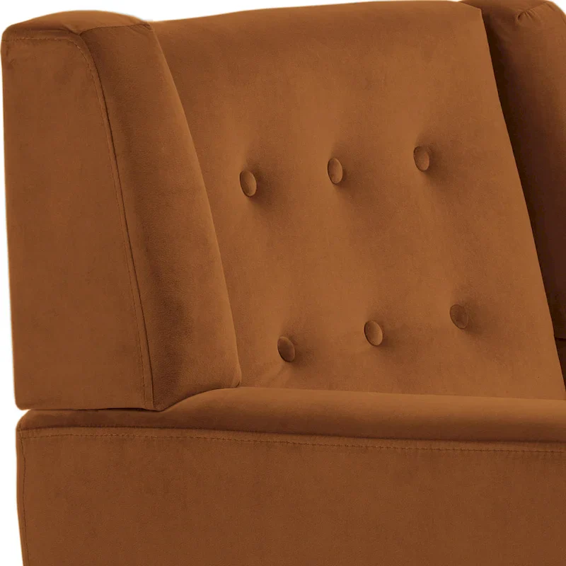 Velvet Tufted Accent Armchair – Blue / Purple / Green / Gray / Orange / Royal Blue / Retro Green / Pink, Single Seat