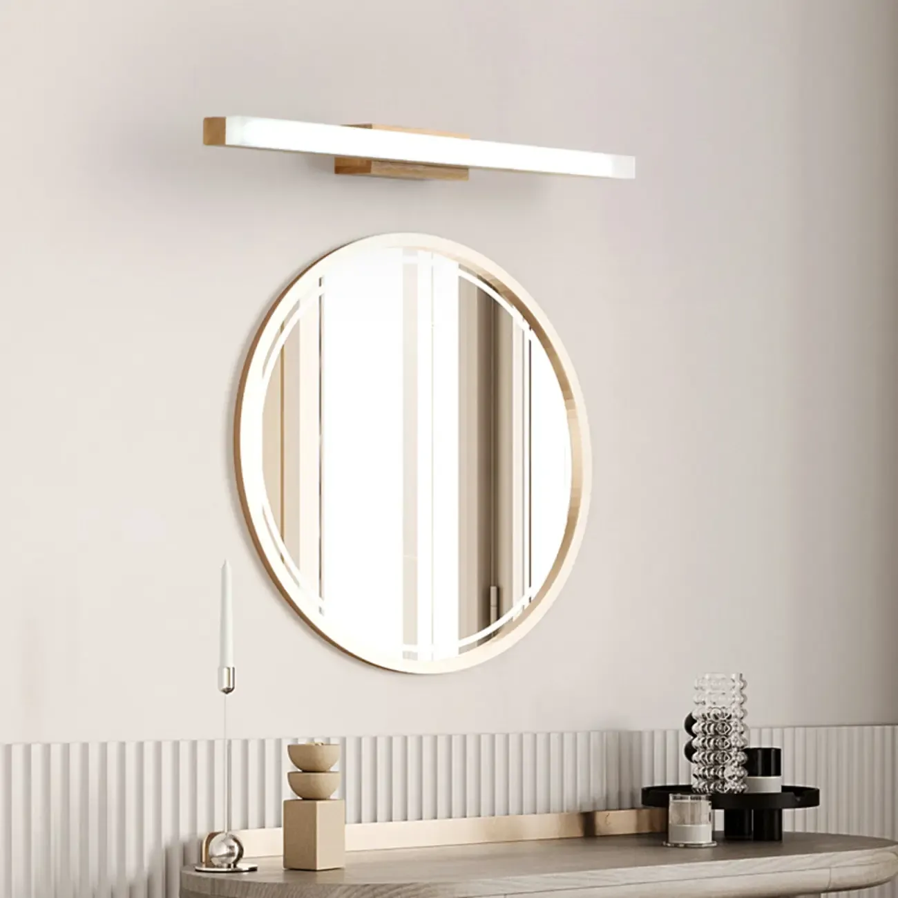 Simple Wall-Mounted LED Vanity Light for Bathroom decor