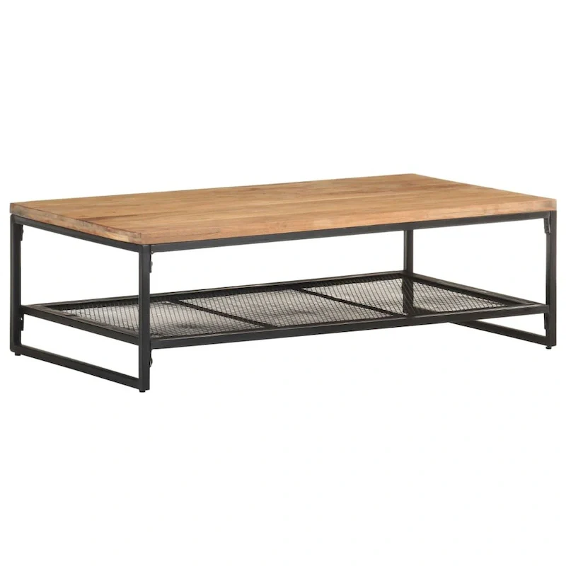 vidaXL Coffee Table 43.3x23.6x13.8 Solid Acacia Wood - 43.3 x 23.6 x 13.8
