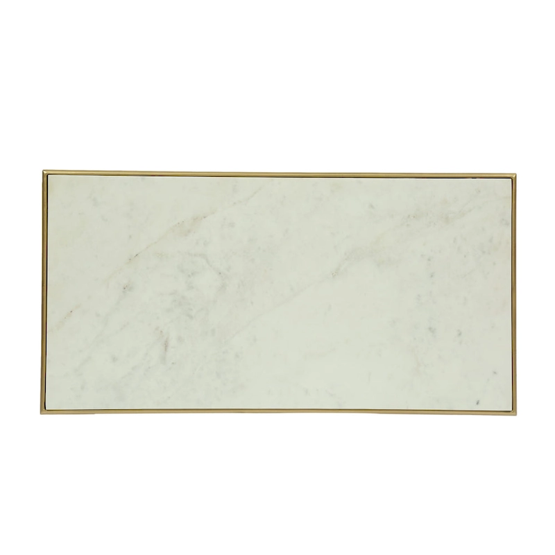 Sardis Modern Glam Handcrafted Marble Top Coffee Table by Christopher Knight Home - 37.00 L x 19.00 W x 18.00 H