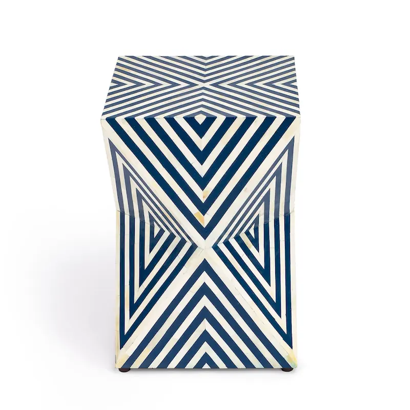 Bone Inlay End Table