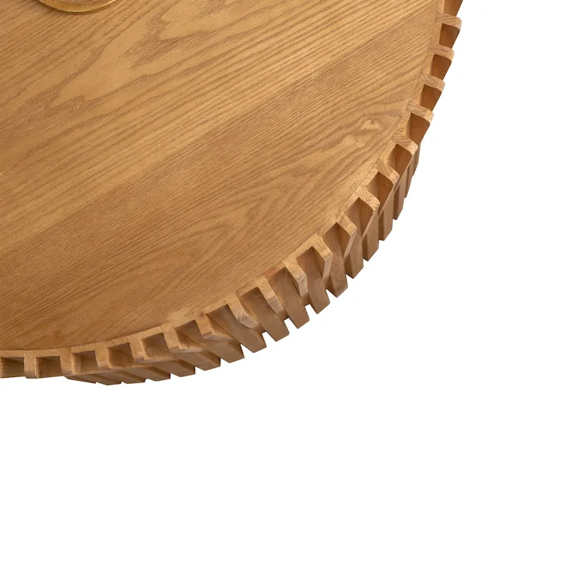 Nesting Coffee Table Set with Vertical Textured Embossed Design (Set of 2)