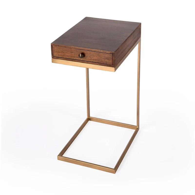 Alec 1 Drawer C Shaped End Table