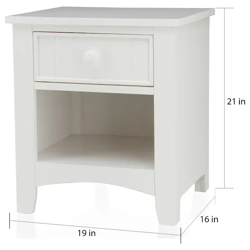 Ettrick Transitional Espresso Wood 1-Drawer Night Stand by Copper Grove