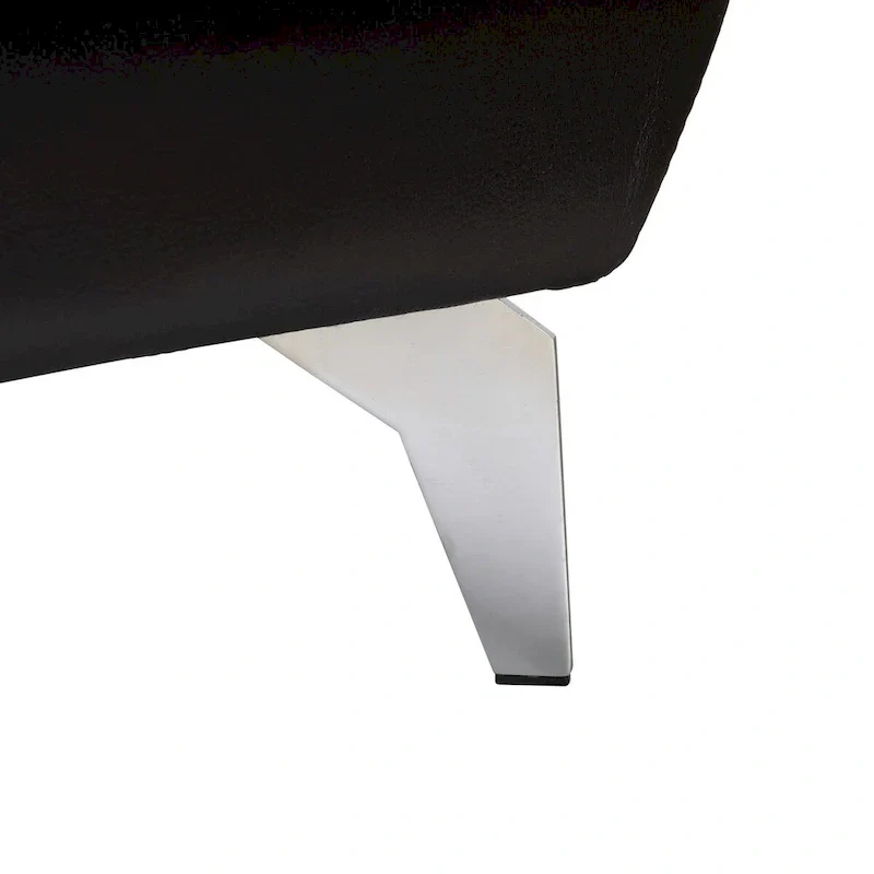 Townsend Modern Full Leather Sectional Sofa with Right Facing Chaise