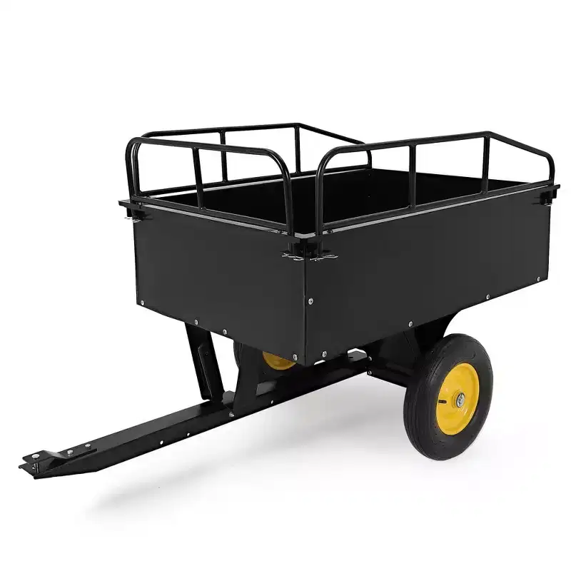 750lbs ATV/UTV Dump Trailer 15 Cubic Feet Capacity, Reinforced Side Panels,Heavy-Duty Off-Road Trailer with Dumping Function for Gardening and Farm