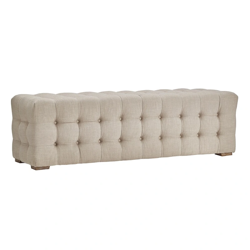 Knightsbridge Linen Fabric Tufted Bench by iNSPIRE Q Artisan
