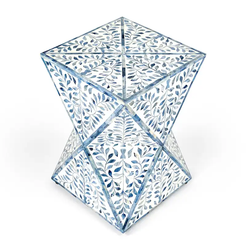 Bone Inlay End Table