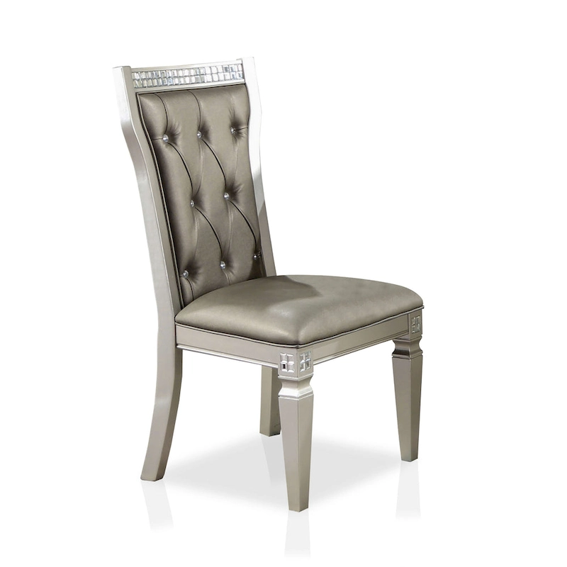 Medlee Glam Grey Wood 7-Piece Dining Table Set by Furniture of America