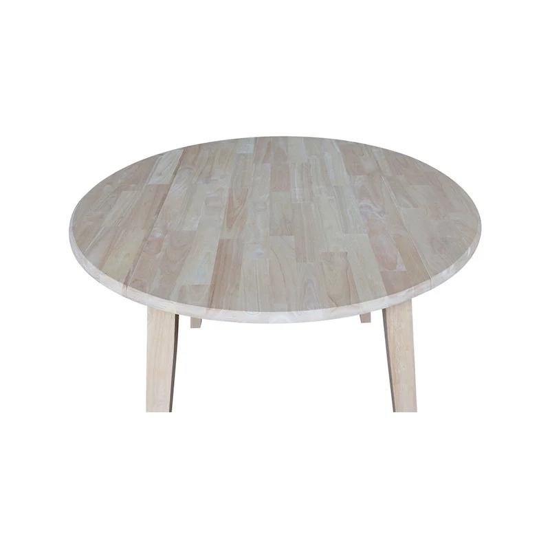 42 in. Solid Wood Round Dual Drop Leaf Table